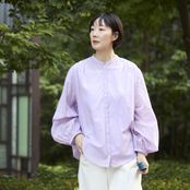 Kilka×kapuwa/風が通るなめらかモスリンブラウス